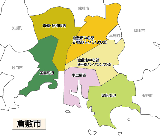 倉敷市エリアマップ